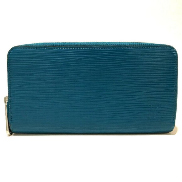 AUTHENTIC LOUIS VUITTON Epi Zippy - Wallet Zip Around Long Wallet Indigo - Picture 1 of 6
